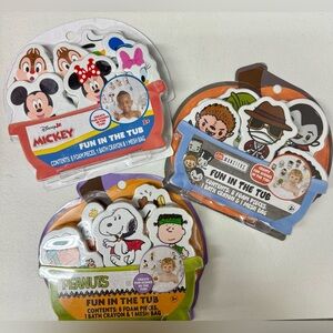 NWT Peanuts, Disney Jr, & Little Monsters Fun In The Tub Set